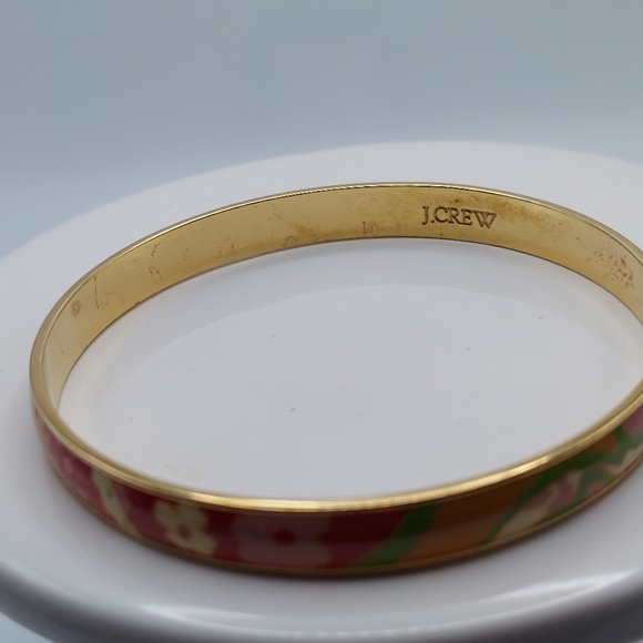 J.Crew Floral Design Thin Bangle Bracelet, GC. - Picture 9 of 12